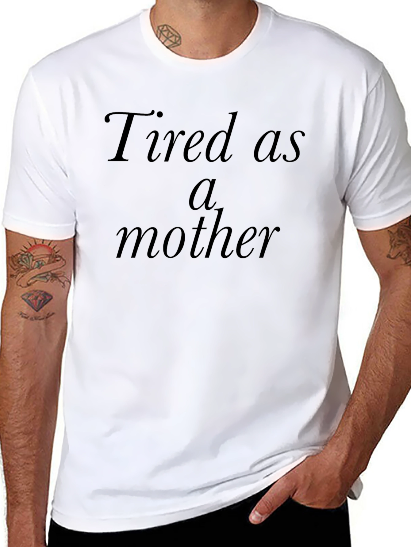 Tired as a Mother Black T-Shirt