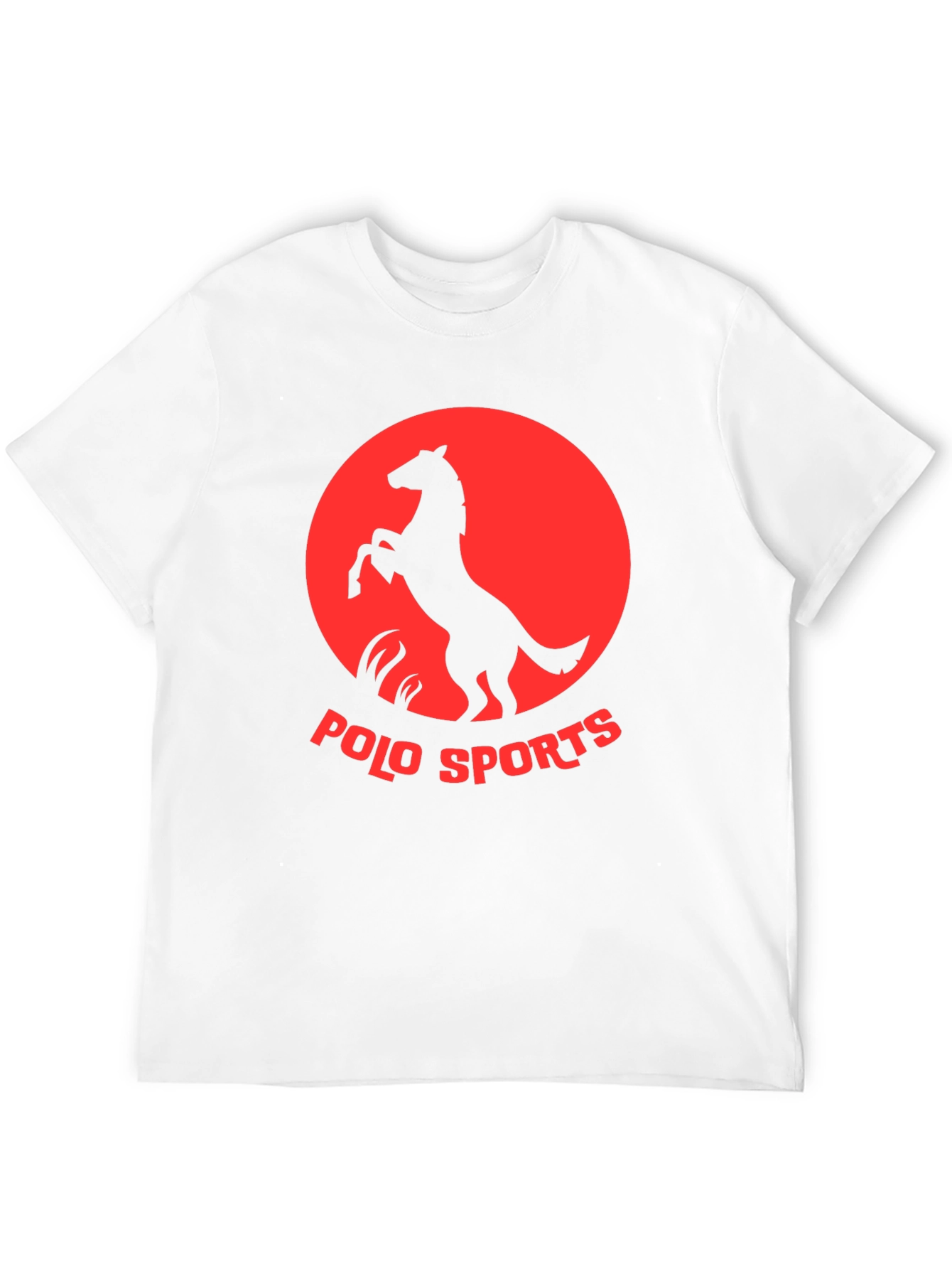 Polo Sports Black Tee with Horse Graphic