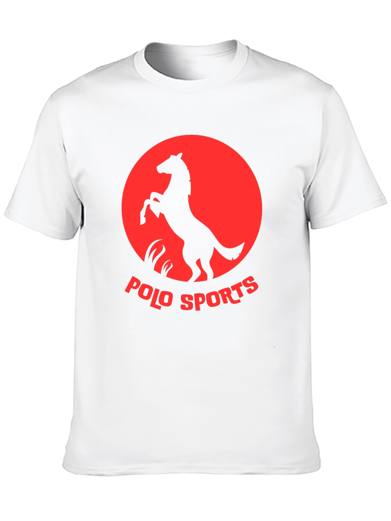 Polo Sports Black Tee with Horse Graphic