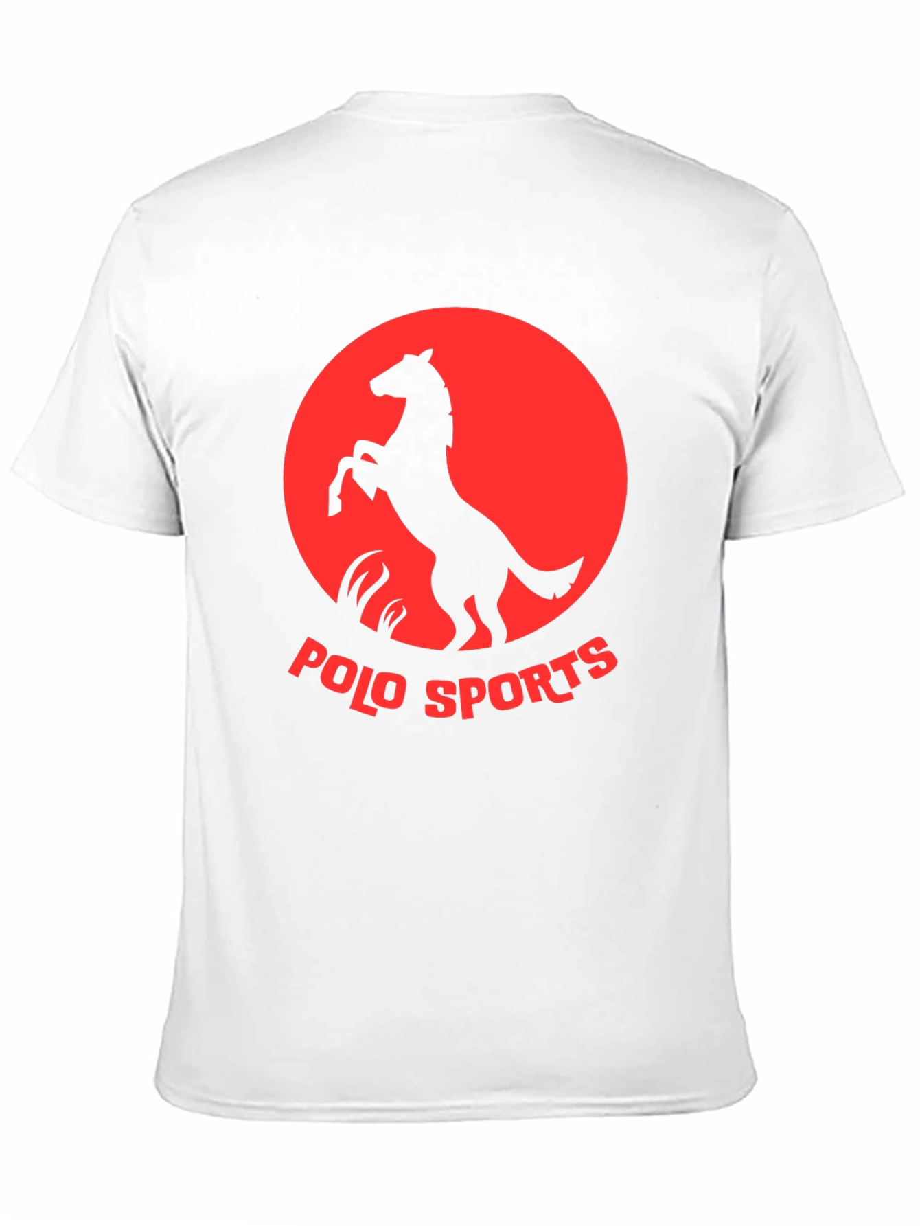 Polo Sports Black Tee with Horse Graphic