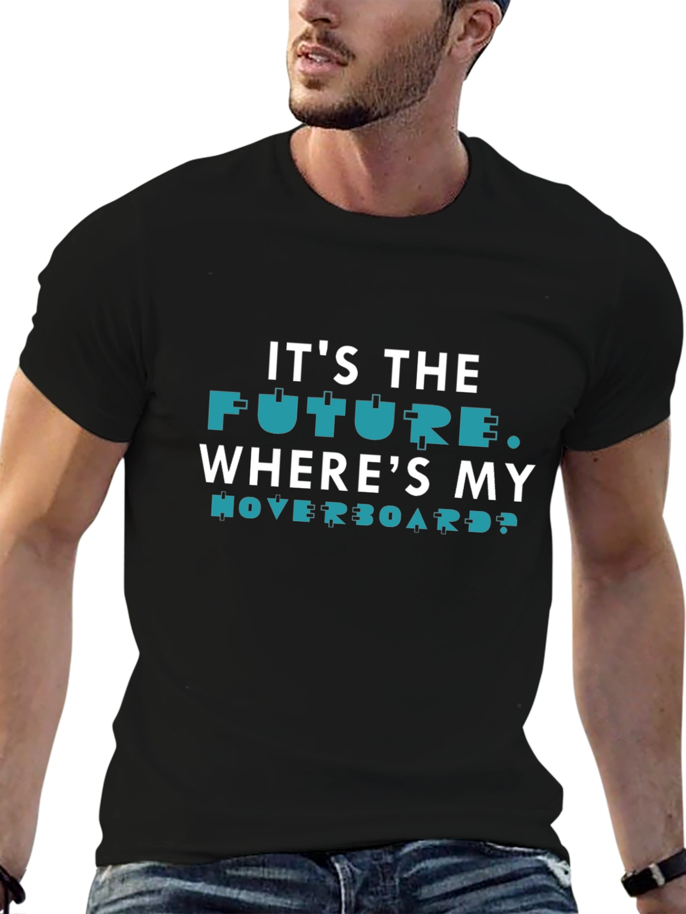 Future Hoverboard Graphic T-Shirt - Black