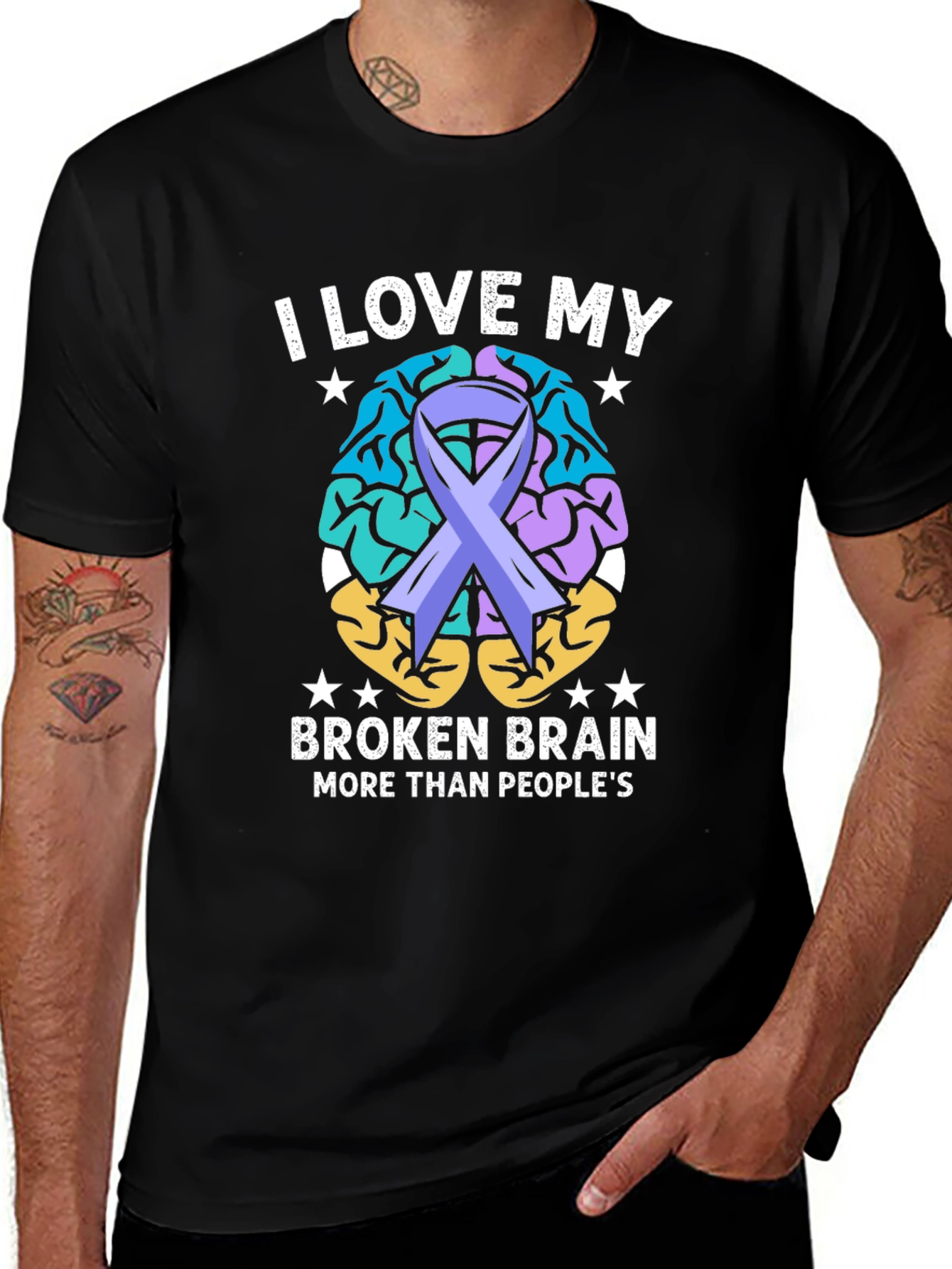 I Love My Broken Brain Awareness T-Shirt