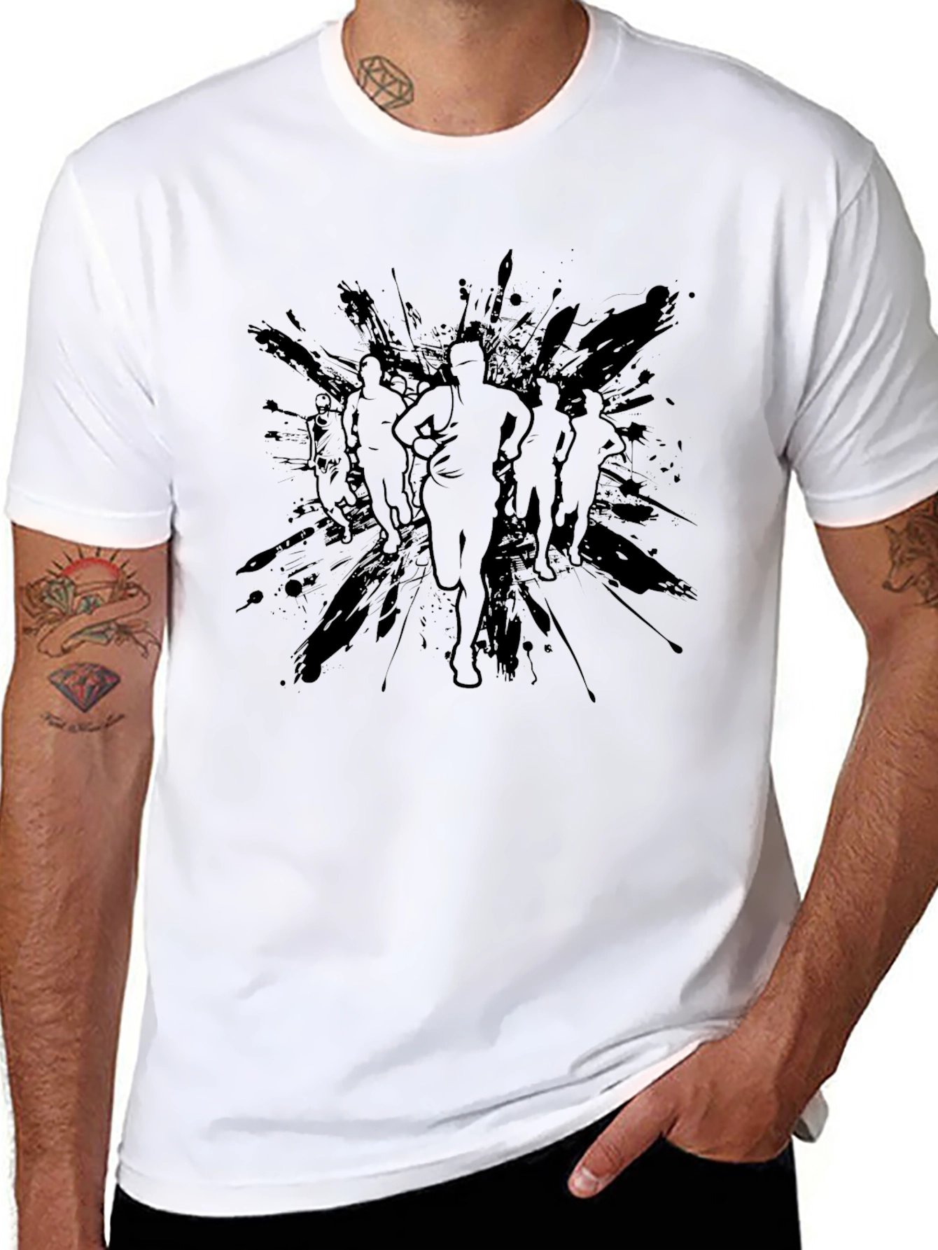 Black Runner Graphic Tee