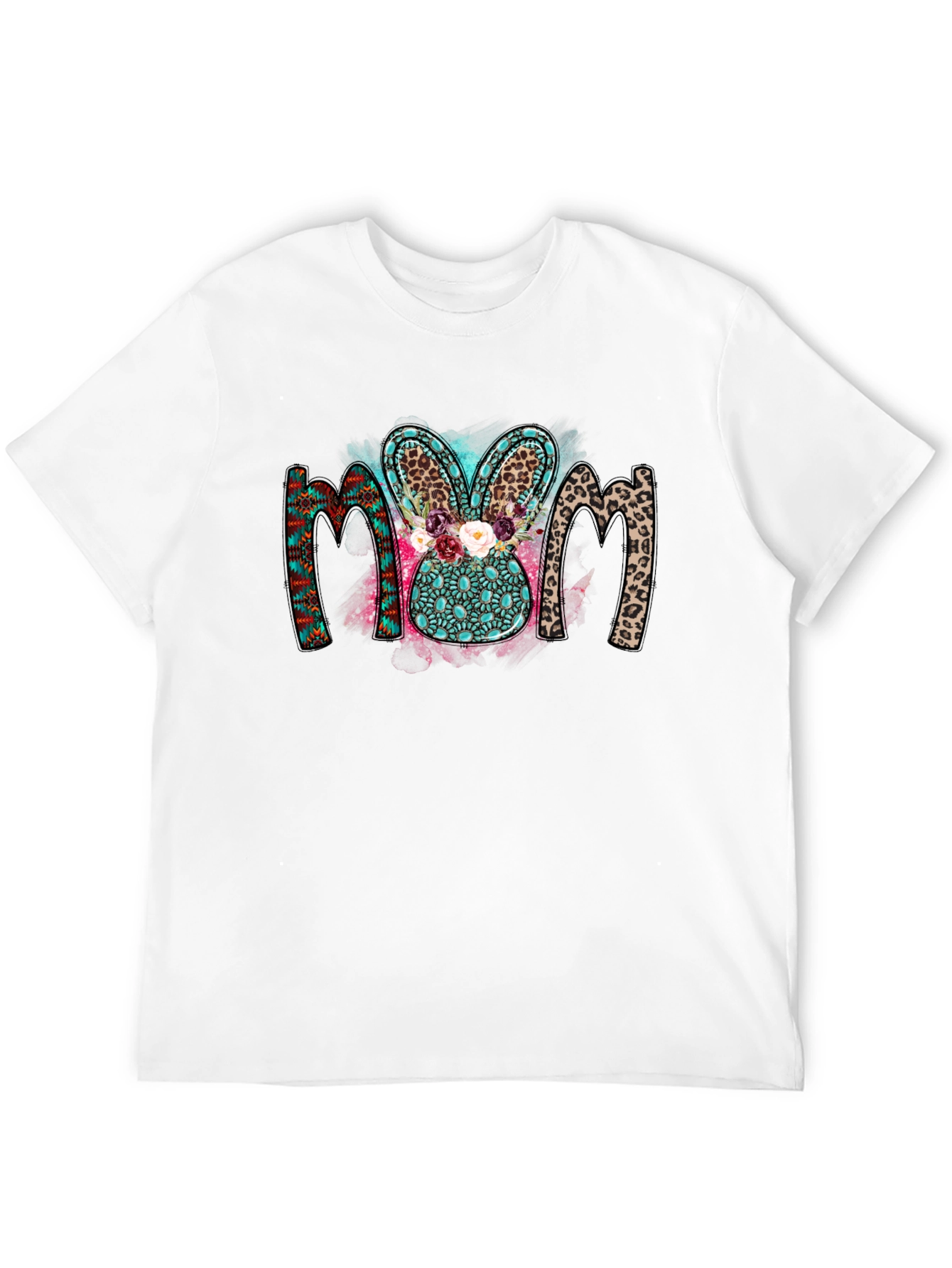 Mom Easter Bunny Graphic Tee - Black T-Shirt