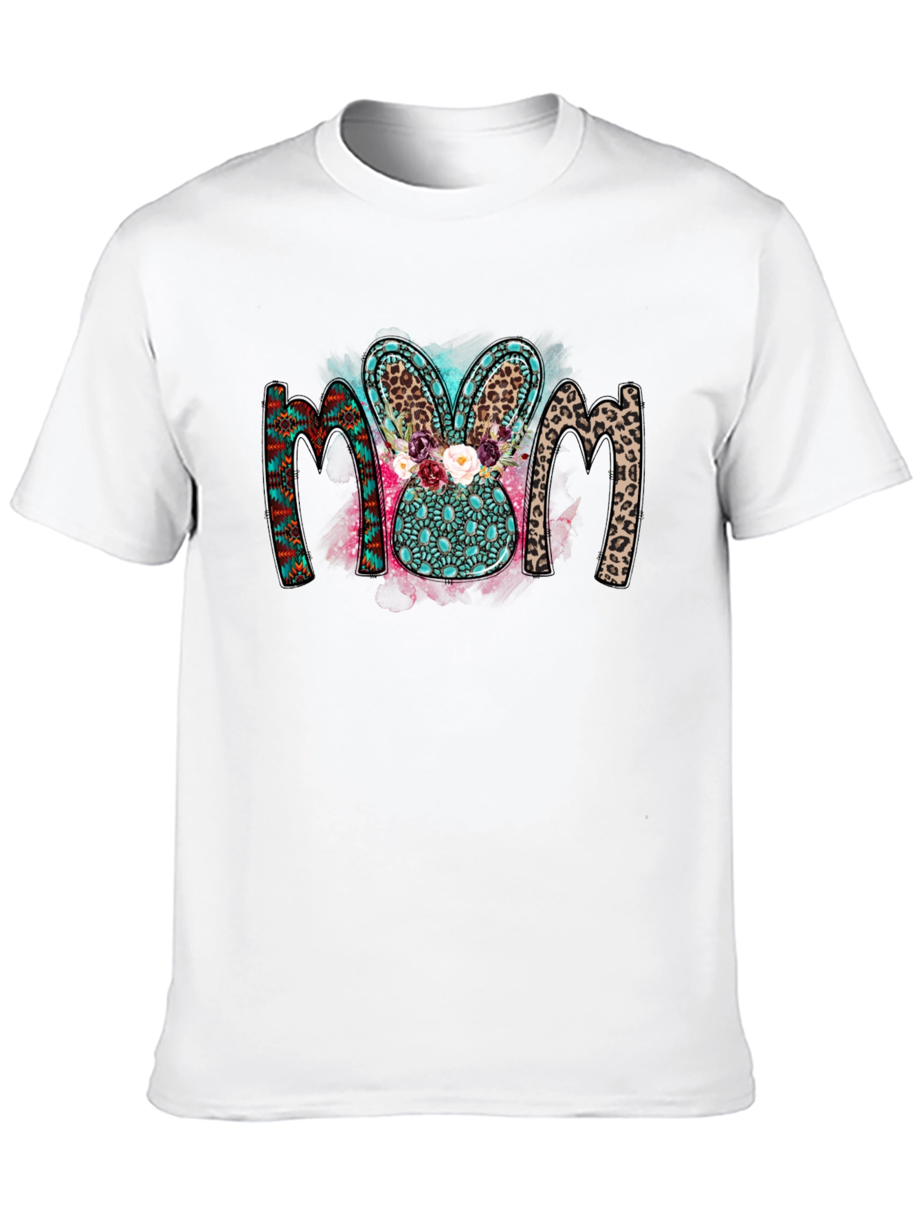 Mom Easter Bunny Graphic Tee - Black T-Shirt