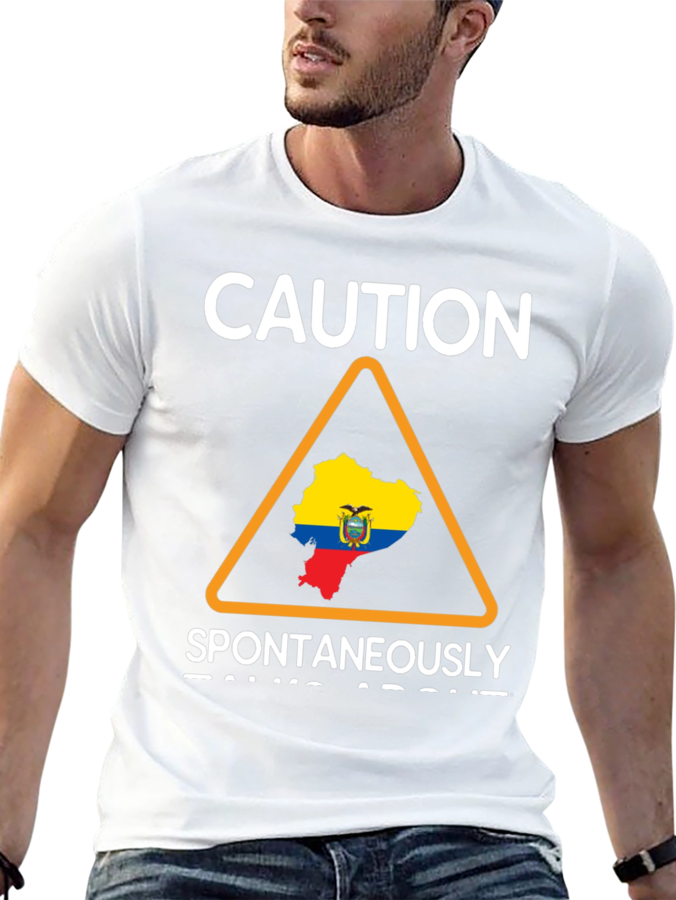 Caution: Ecuador T-Shirt - Spontaneously Talks
