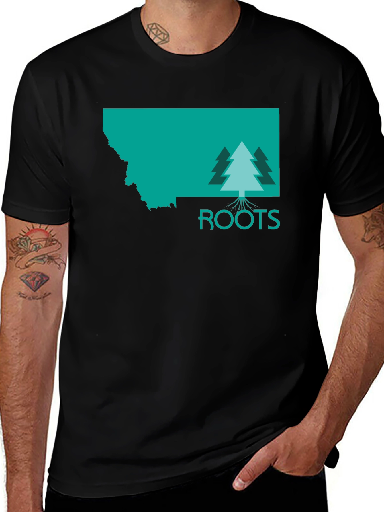Montana Roots Graphic T-Shirt - Unisex Black Tee