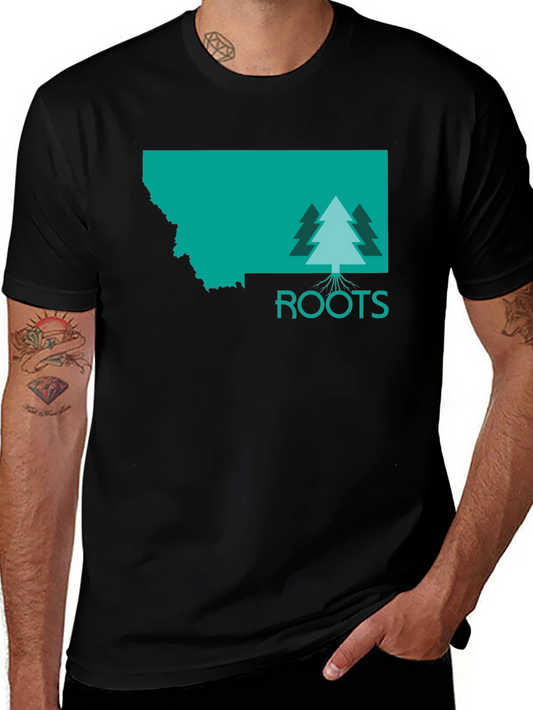 Montana Roots Graphic T-Shirt - Unisex Black Tee