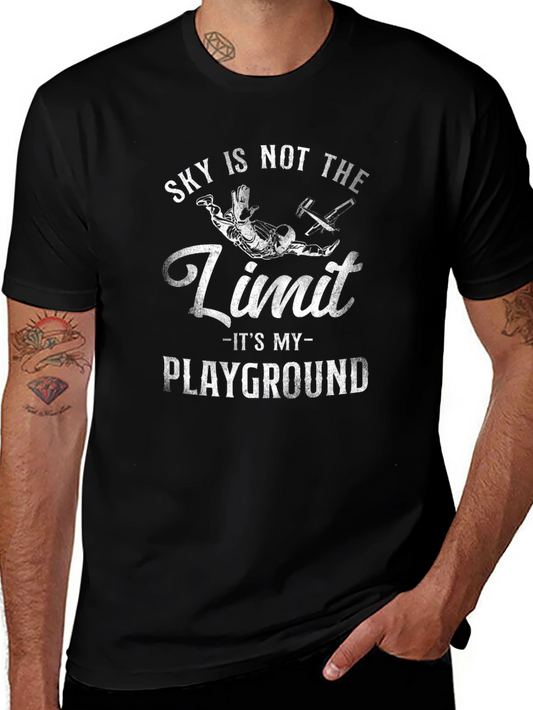 Sky Is Not The Limit Black Graphic T-Shirt
