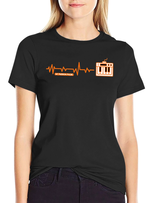 My Passion Pulse T-Shirt - Music Keyboard Heartbeat Design