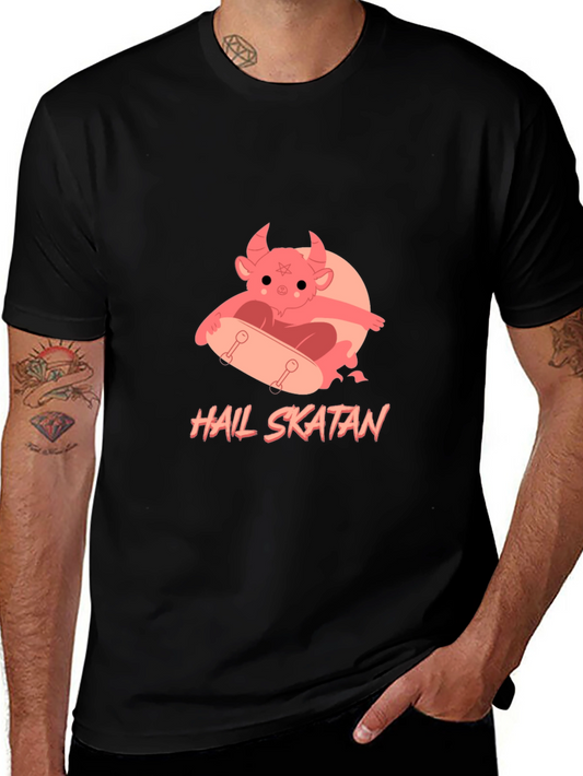 Hail Skatan T-Shirt - Devil Skateboard Graphic