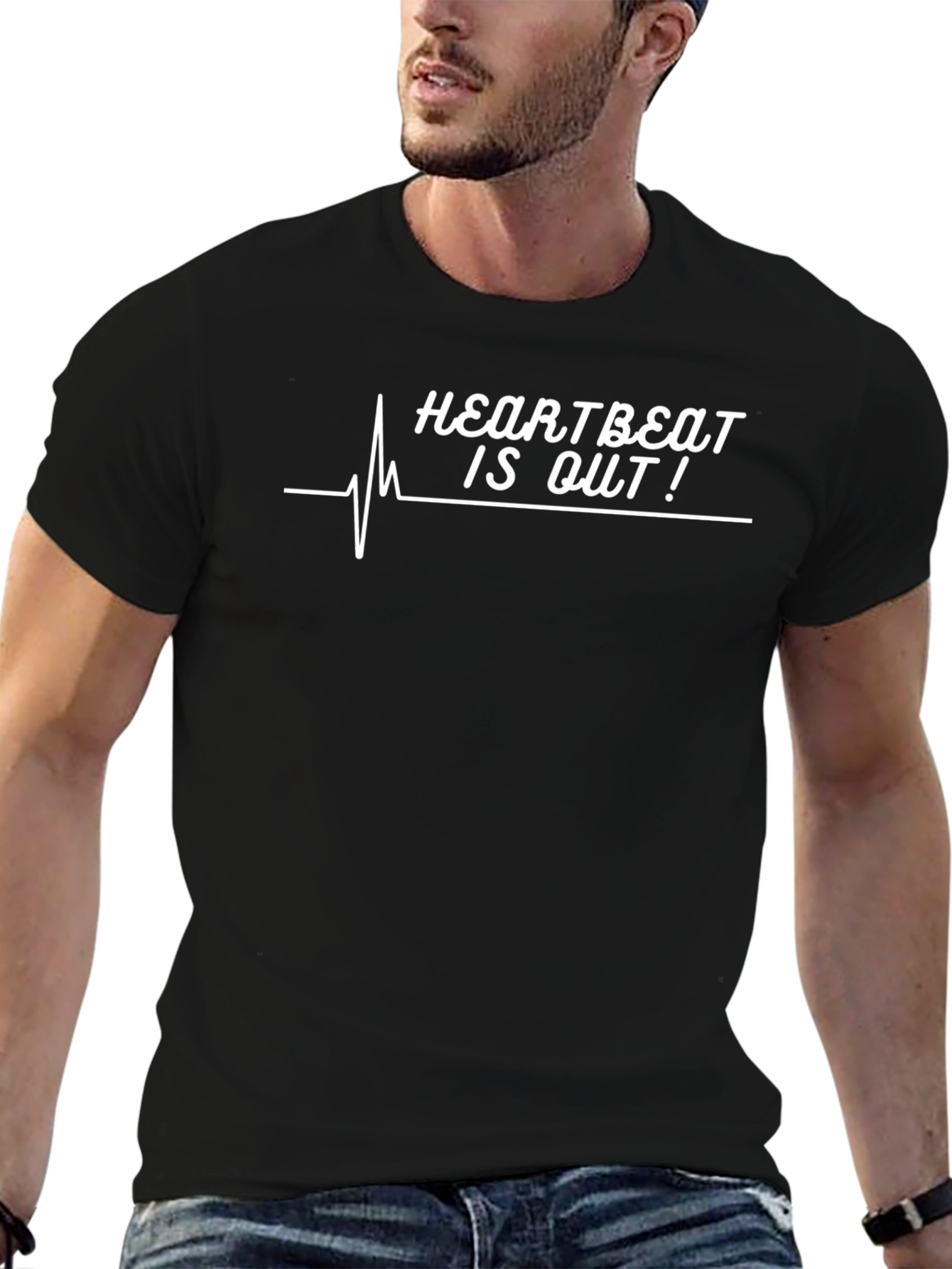 Heartbeat Is Out! Graphic Tee - Black