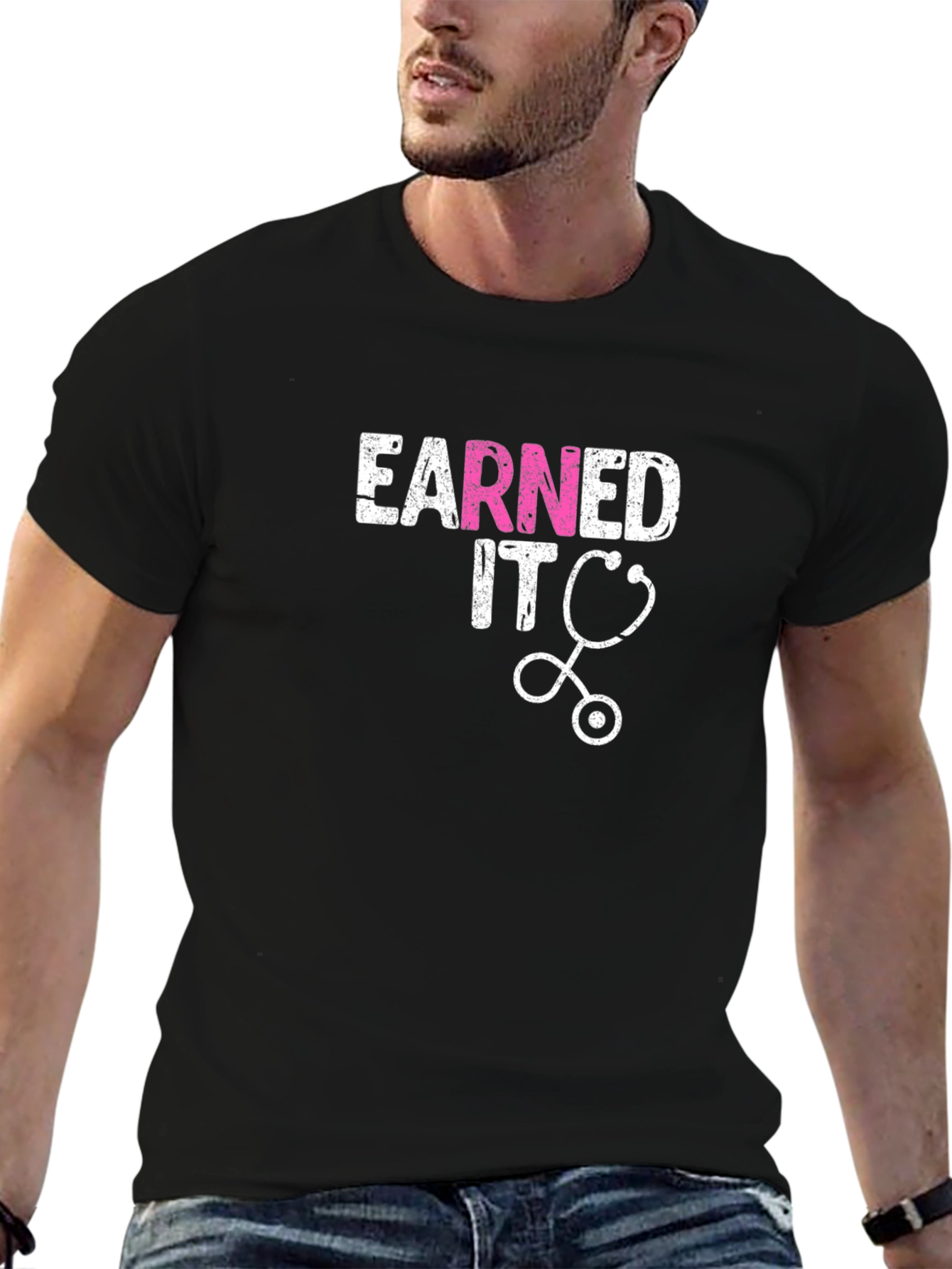 Earned It Nurse Stethoscope Graphic Tee