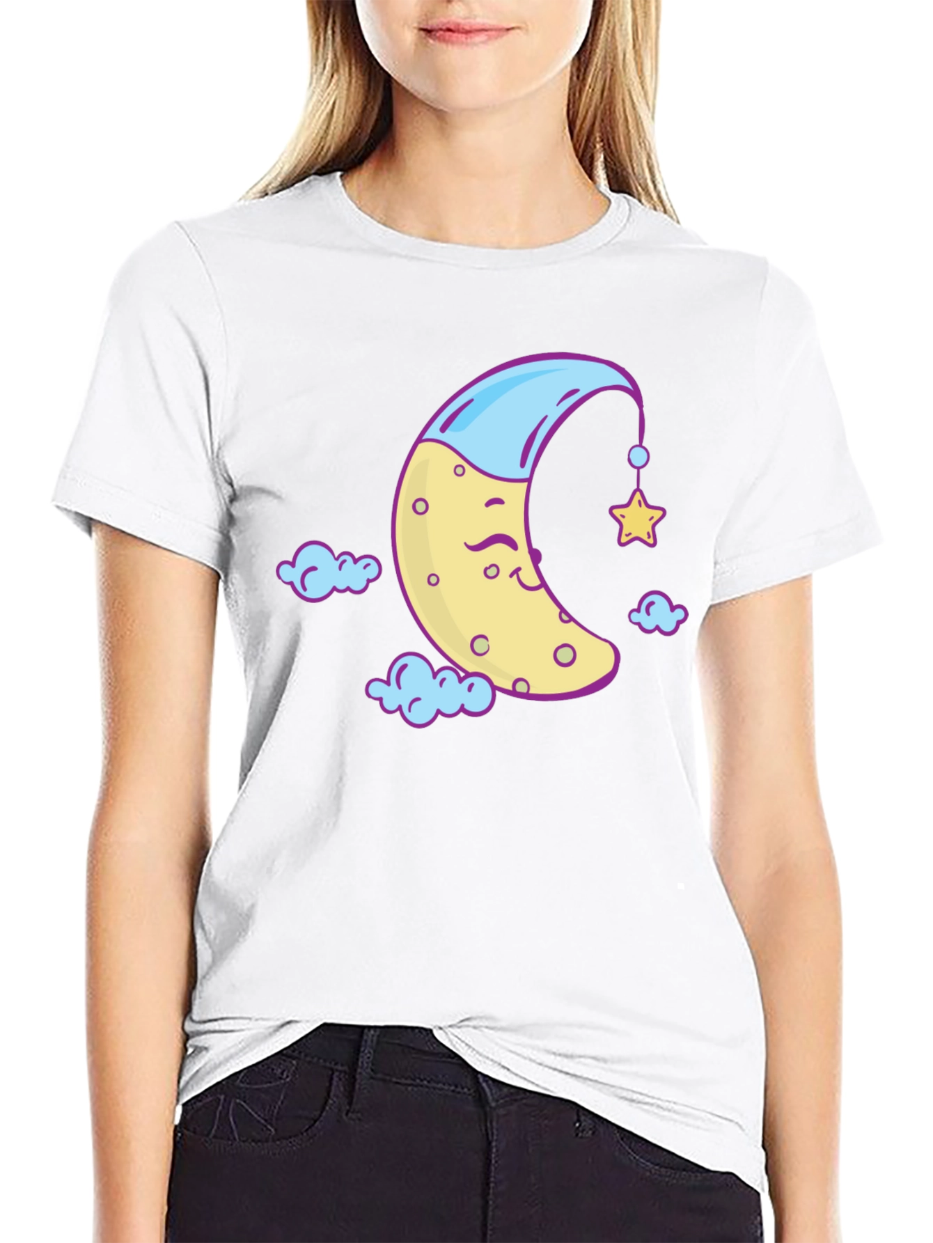 Dreamy Moon Graphic Tee - Soft Cotton Comfort