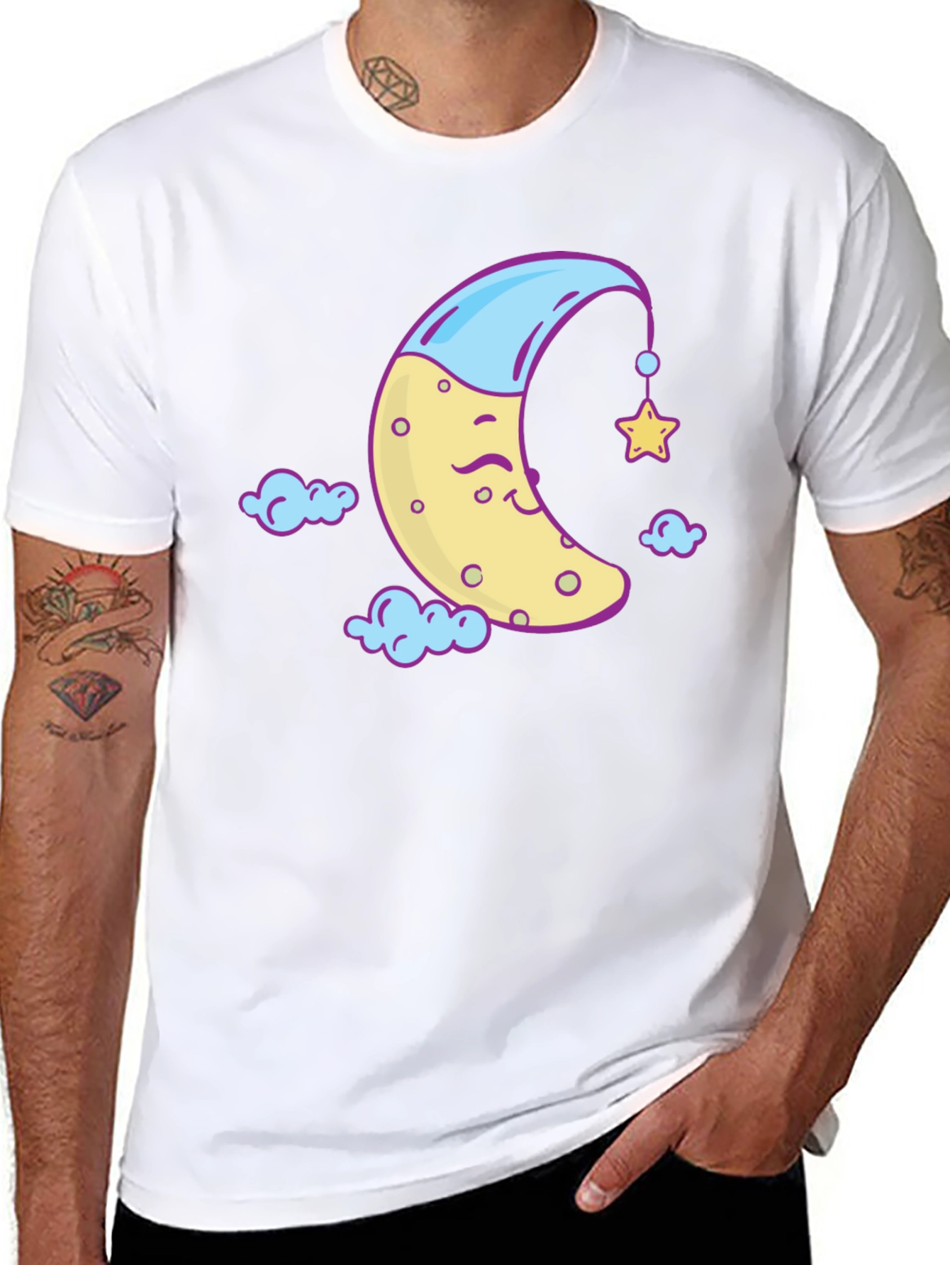 Dreamy Moon Graphic Tee - Soft Cotton Comfort