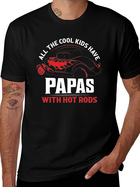 Cool Papas Hot Rods Graphic Tee - Black