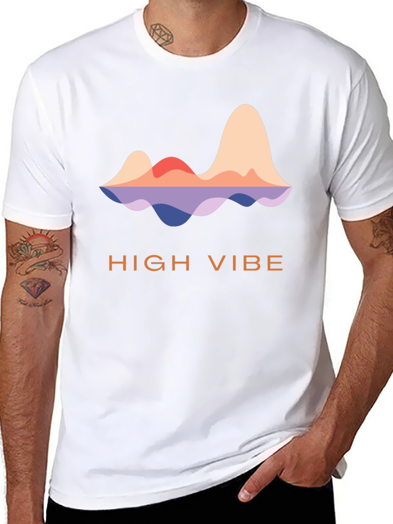 High Vibe T-Shirt - Mountain Sunset Graphic Tee