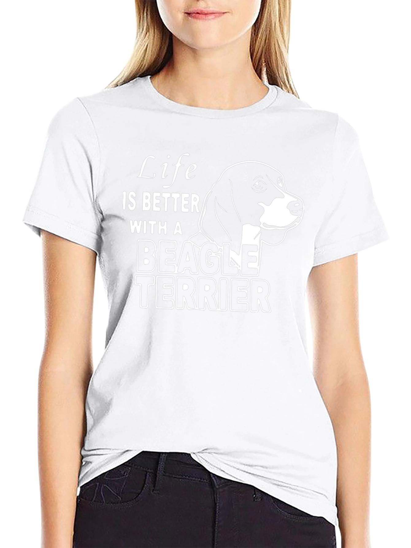 Beagle Terrier Graphic T-Shirt - Life is Better