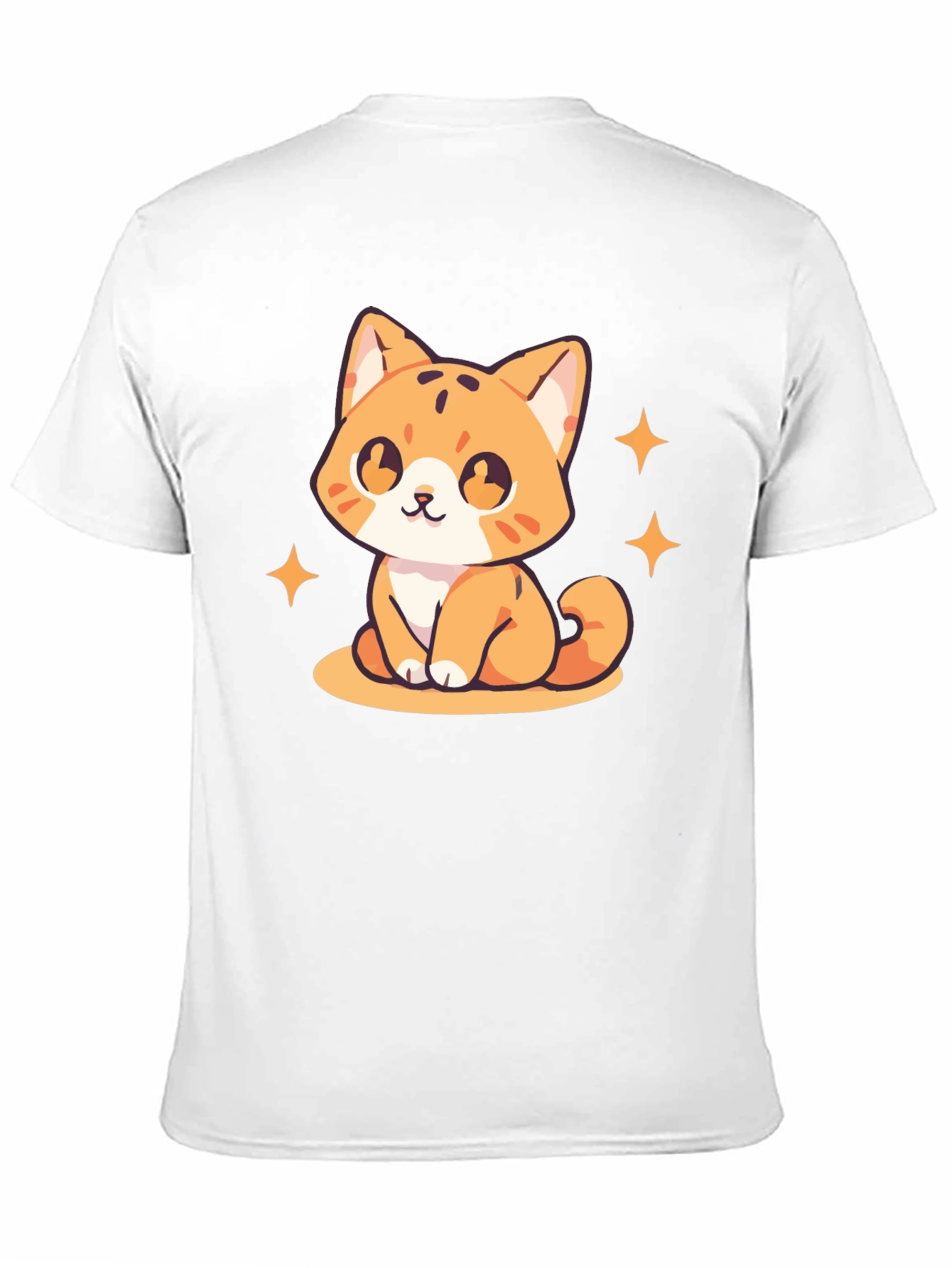Cute Kitten Graphic Tee - Black Cotton Comfort