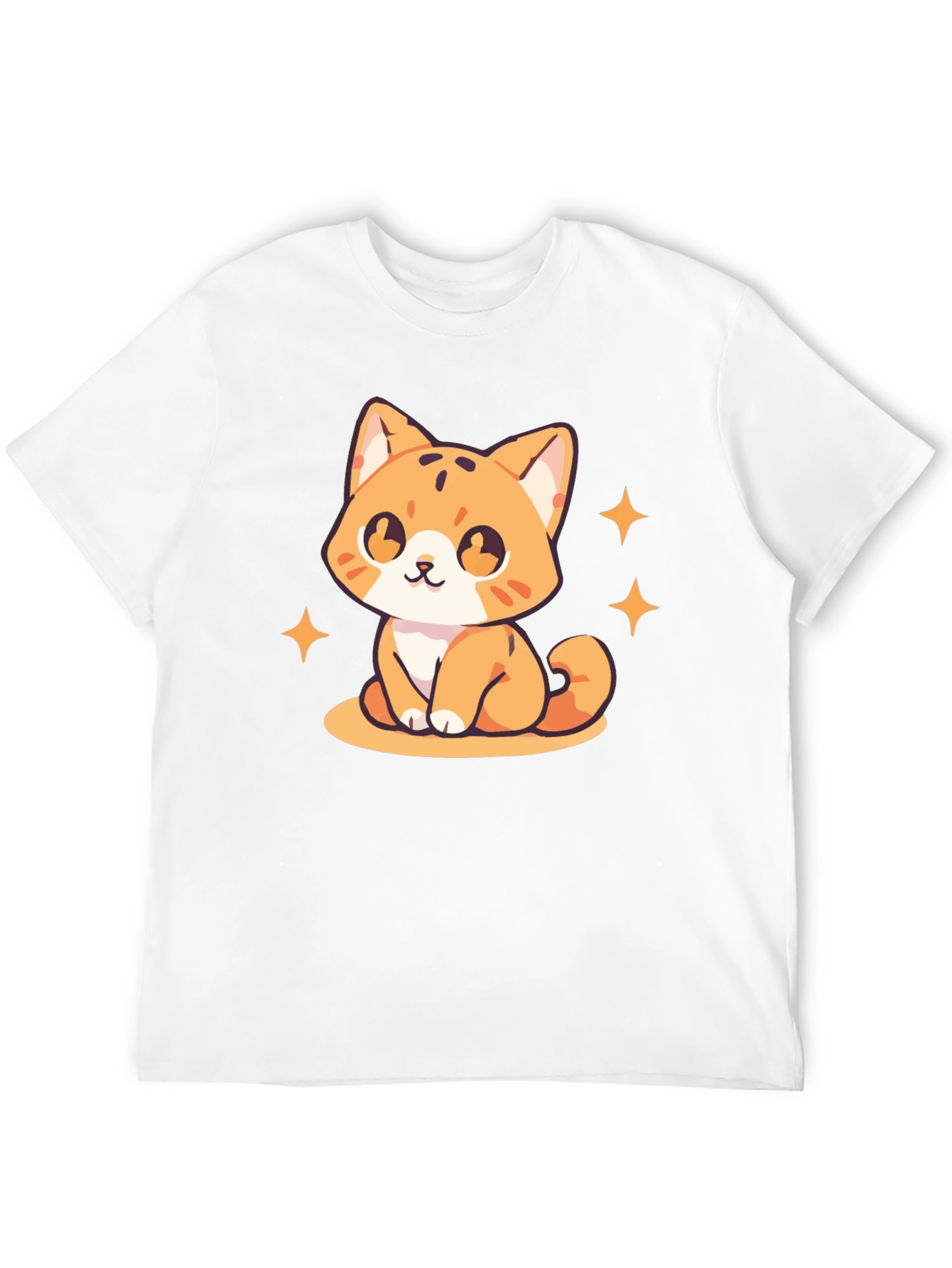 Cute Kitten Graphic Tee - Black Cotton Comfort