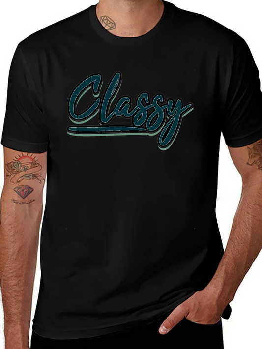 Classy Graphic Black T-Shirt - Casual Style