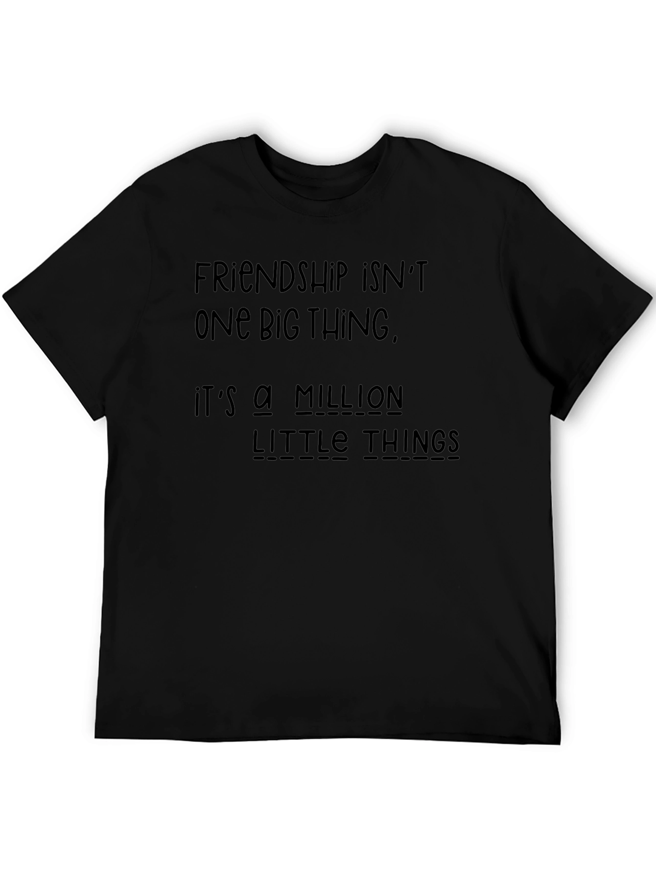 Friendship Saying Black T-Shirt