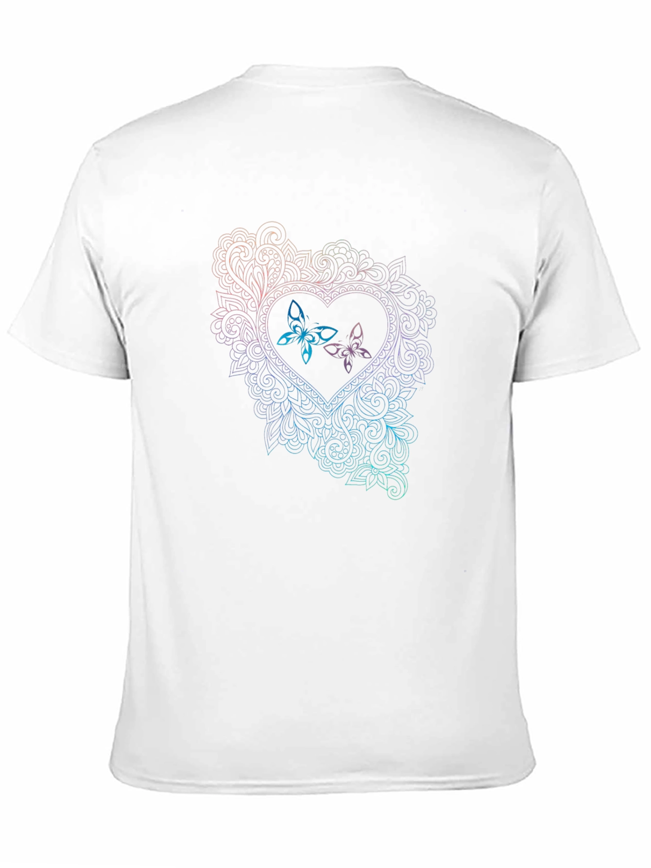 Butterfly Heart Graphic Tee - Black