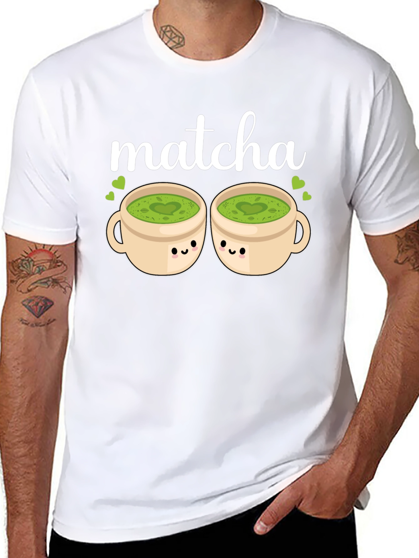 Matcha Lovers Tee: Kawaii Cups Graphic T-Shirt