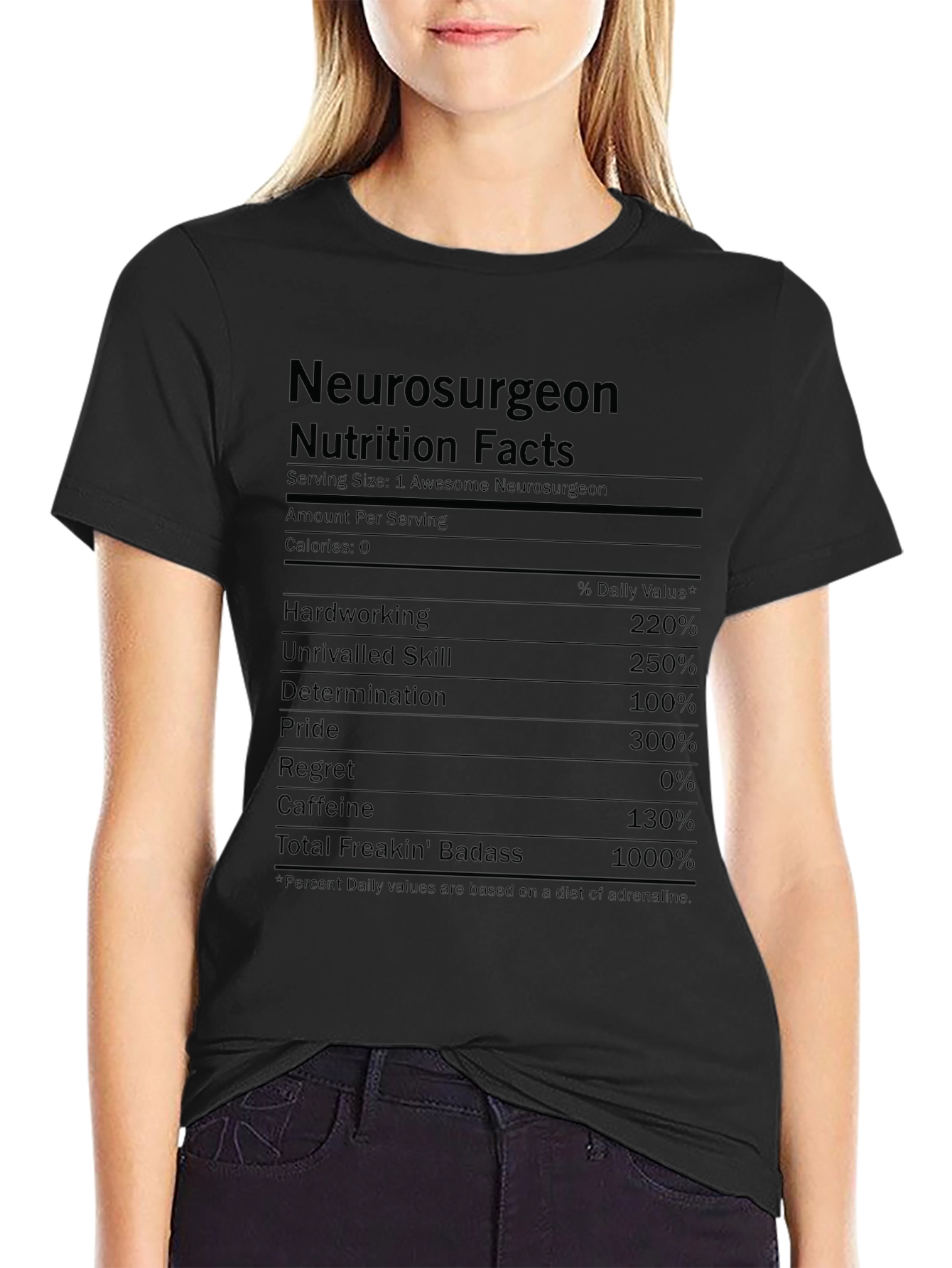Neurosurgeon Nutrition Facts Funny T-Shirt