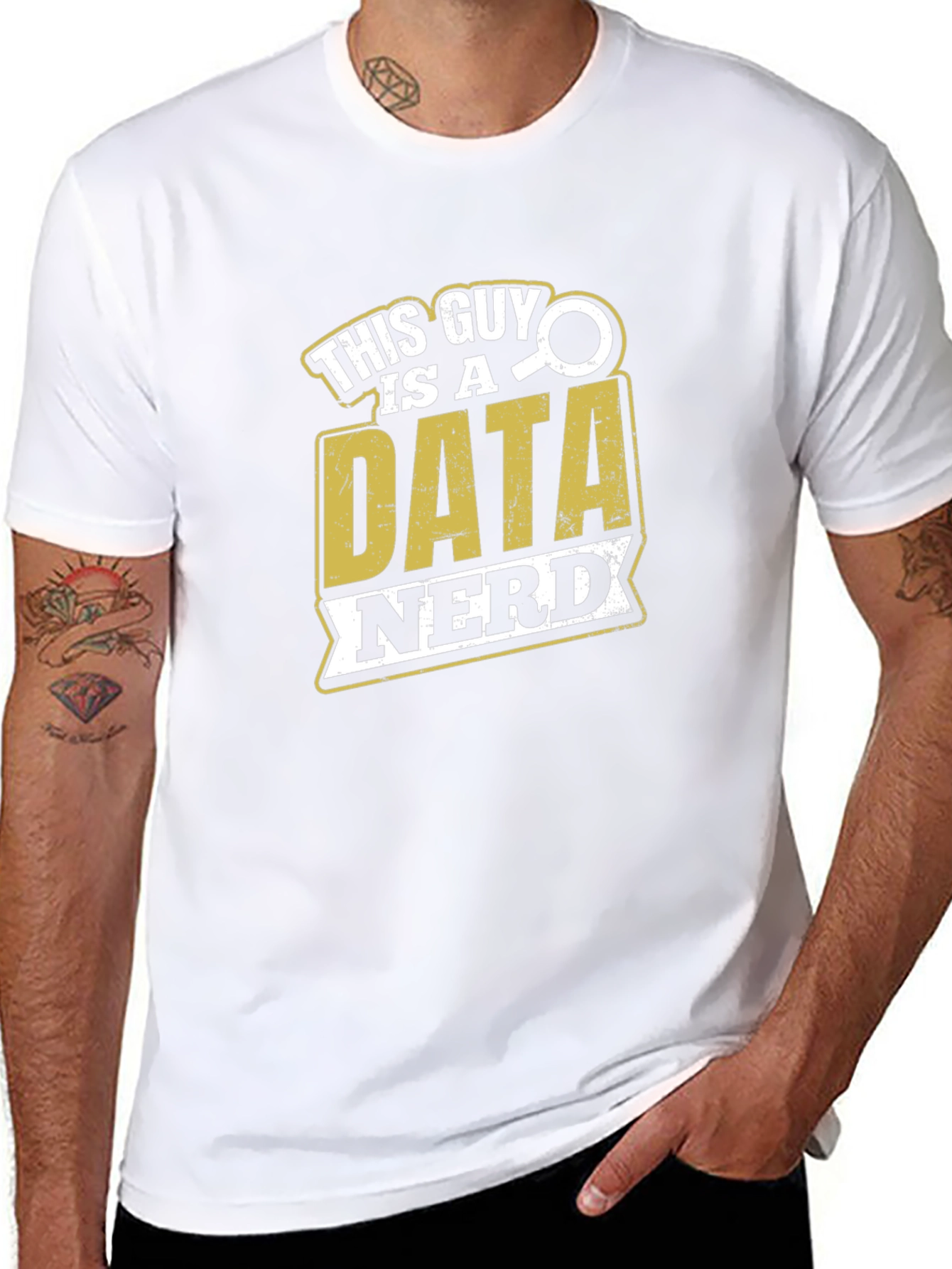 Data Nerd Graphic T-Shirt - Black Cotton Tee
