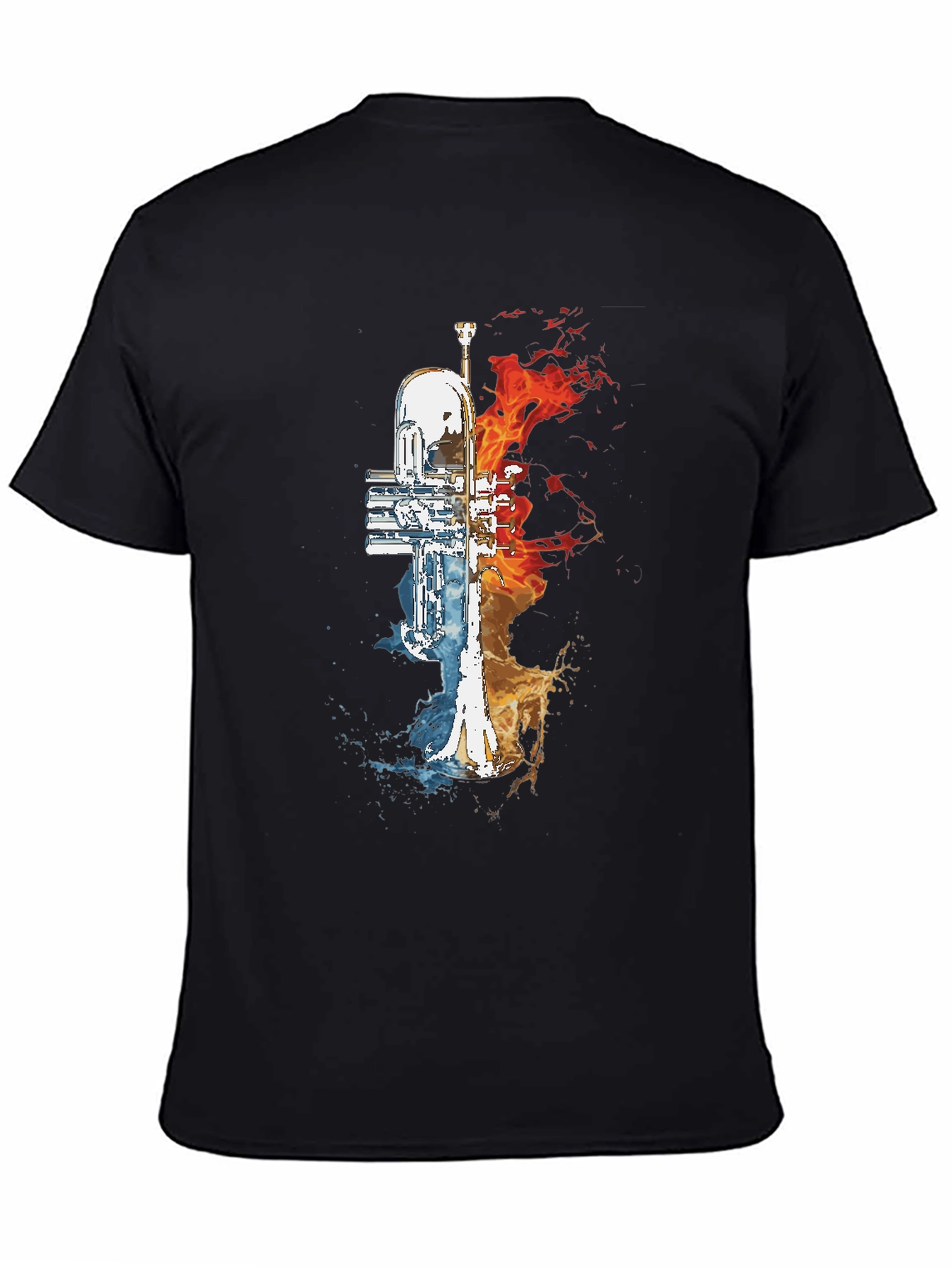 Fire and Water Trumpet Graphic Tee