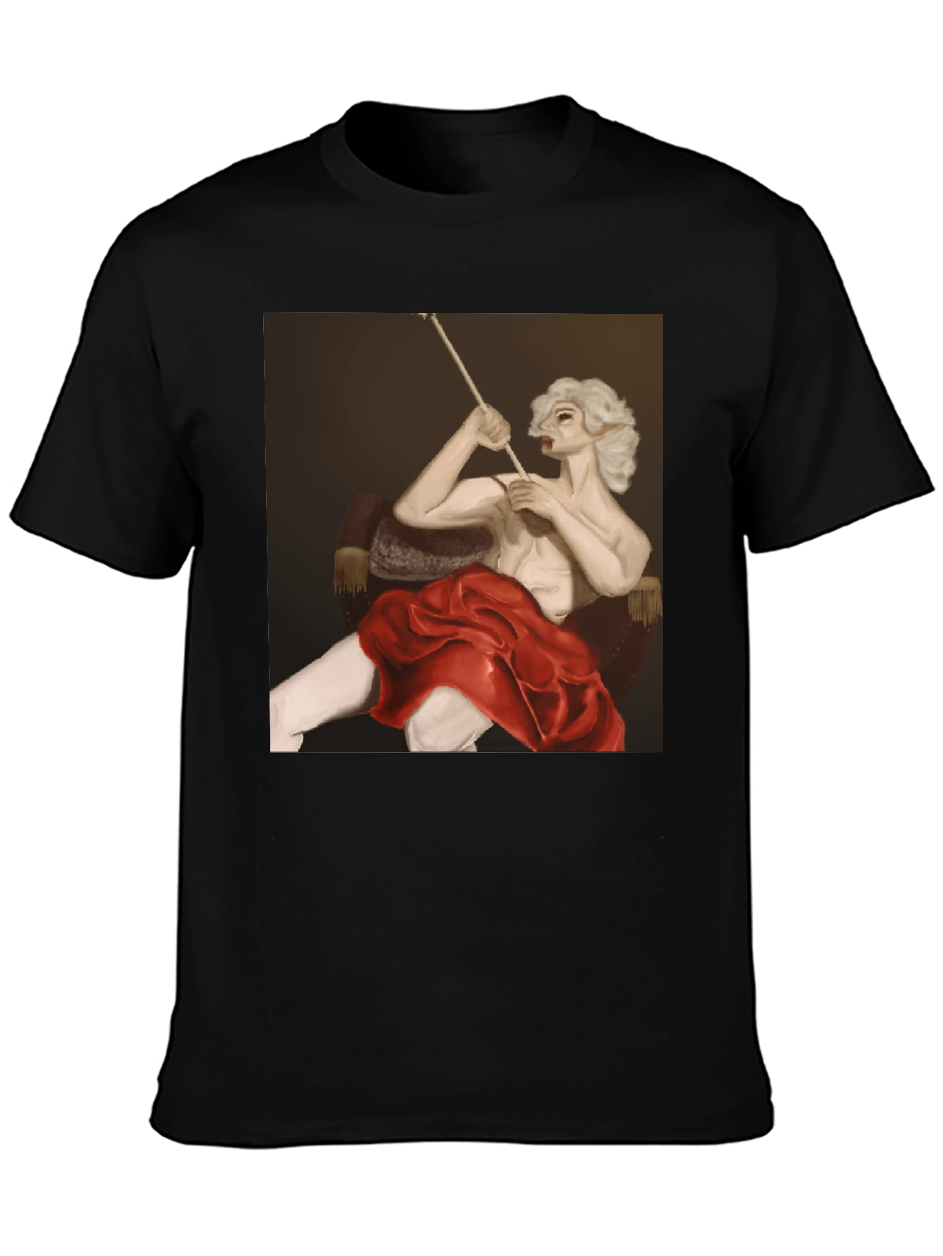 Smoking Portrait Graphic Tee - Unique Fashion