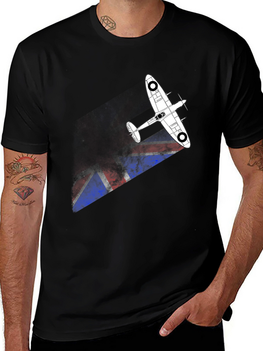 Vintage Spitfire Union Jack Mens T-Shirt