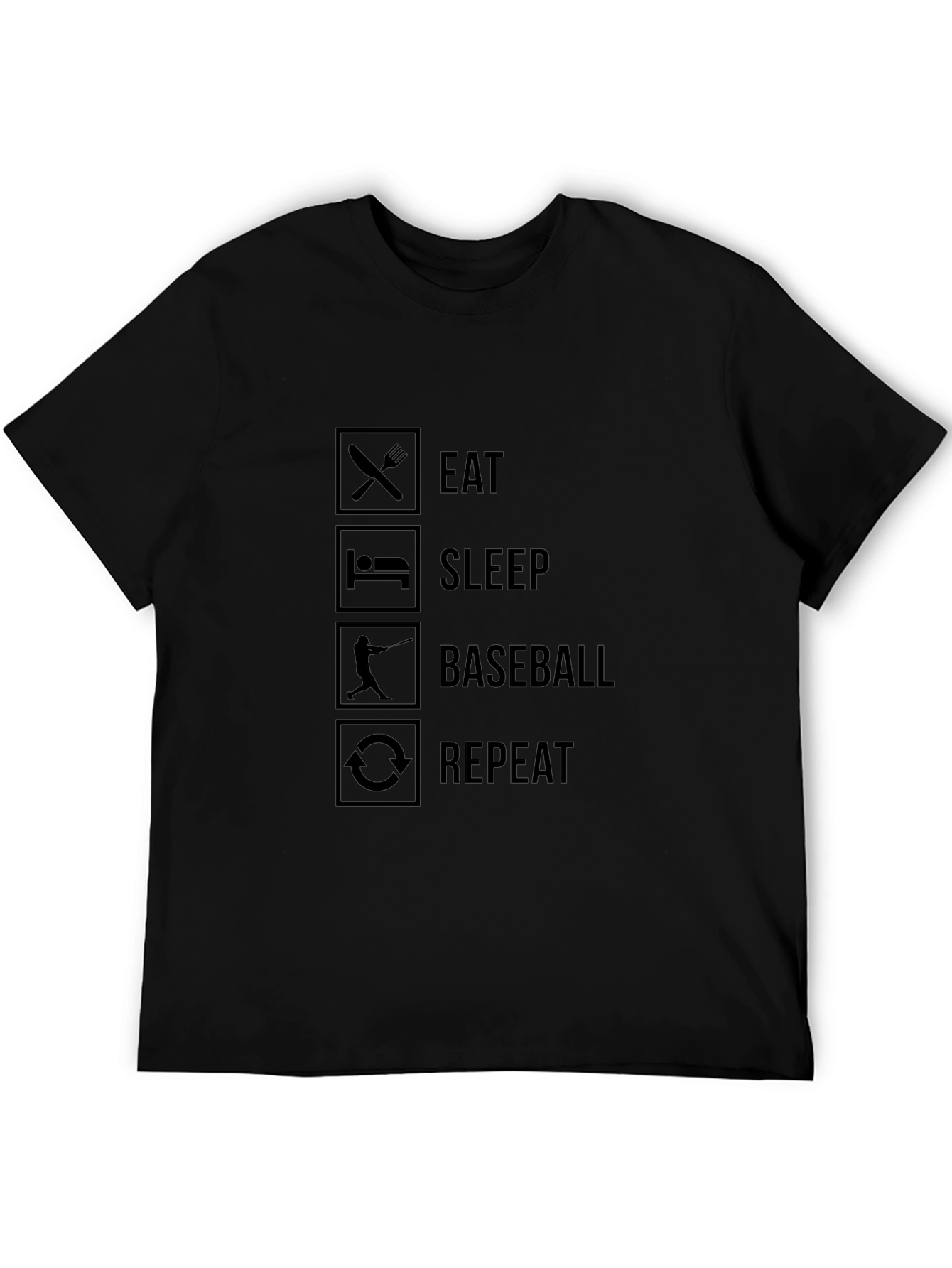 Eat Sleep Baseball Repeat - Graphic T-Shirt