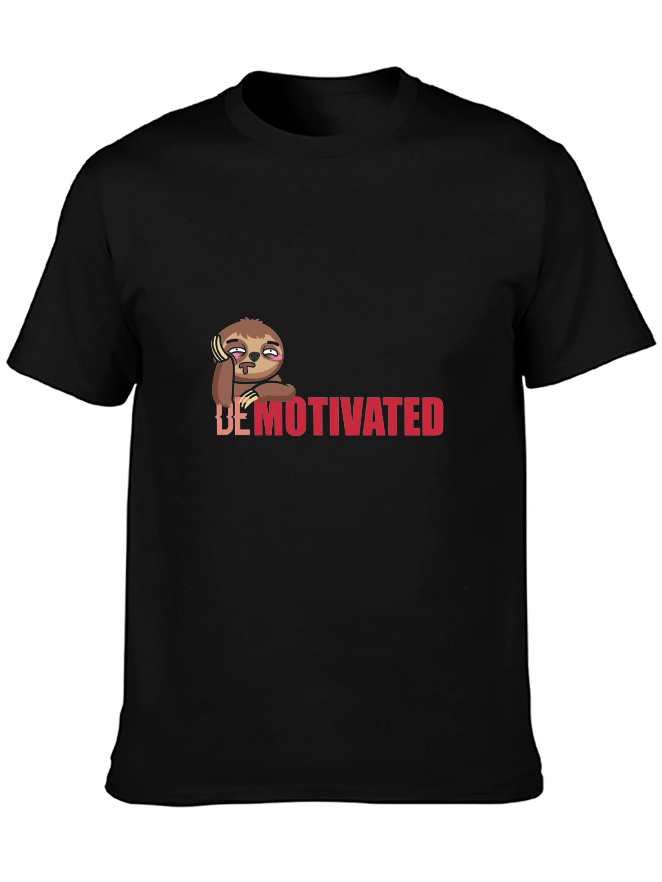 Demotivated Sloth T-Shirt Funny Lazy Graphic Tee