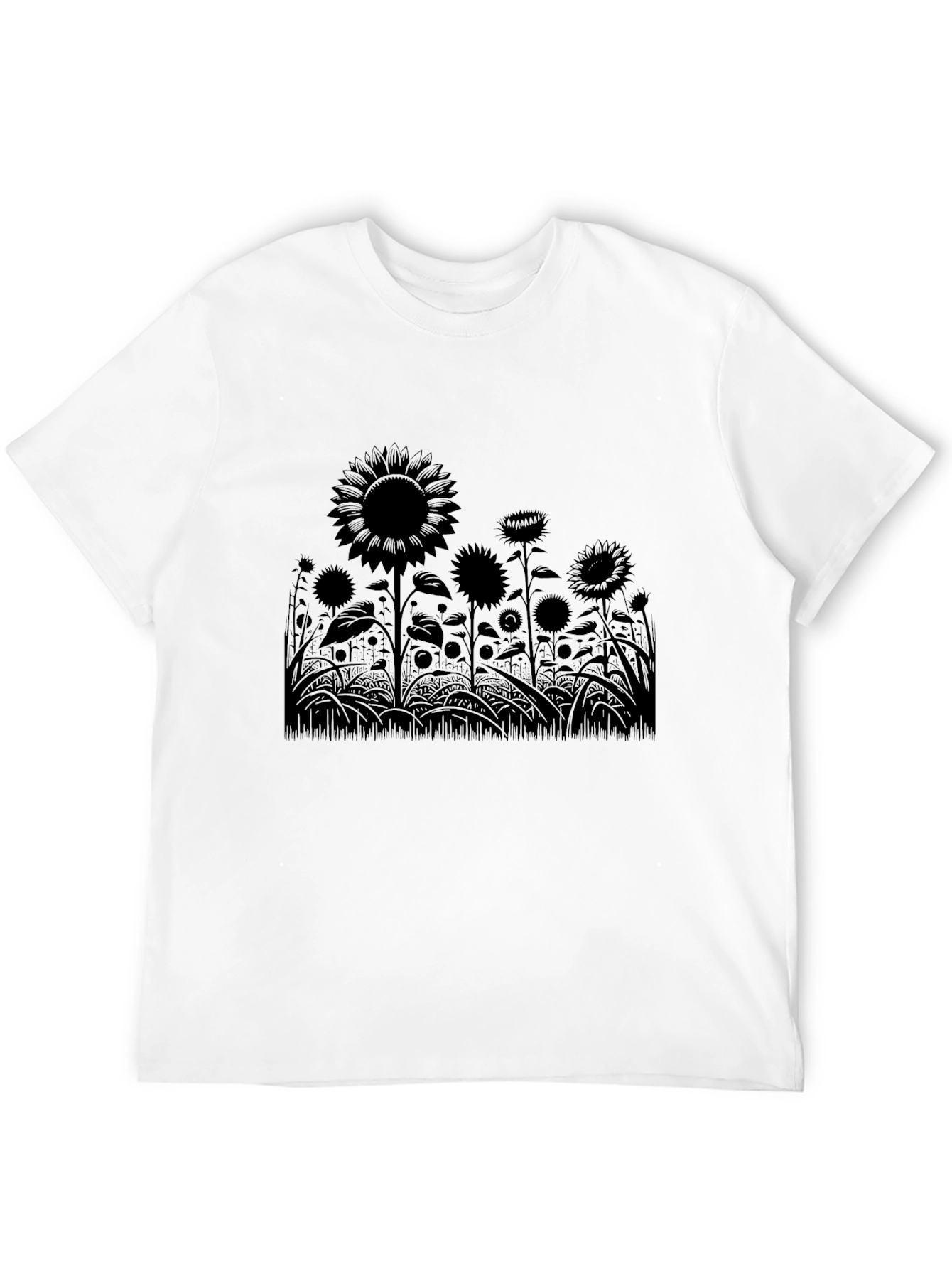 Sunflower Field Graphic Tee - Black