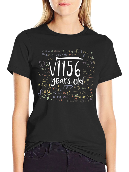 Math 34th Birthday T-Shirt: Square Root of 1156 Years Old Tee