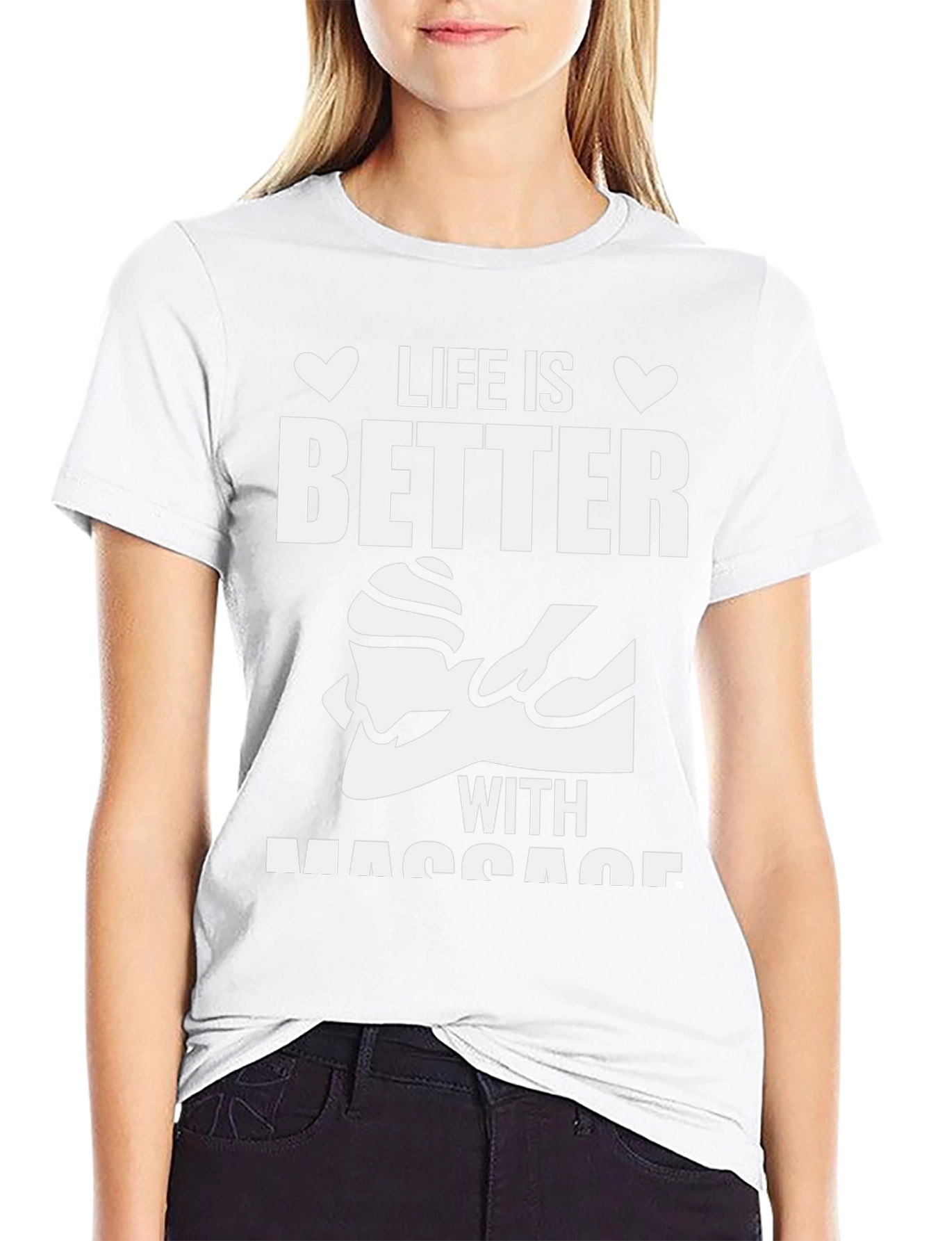 Life Is Better With Massage Black T-Shirt
