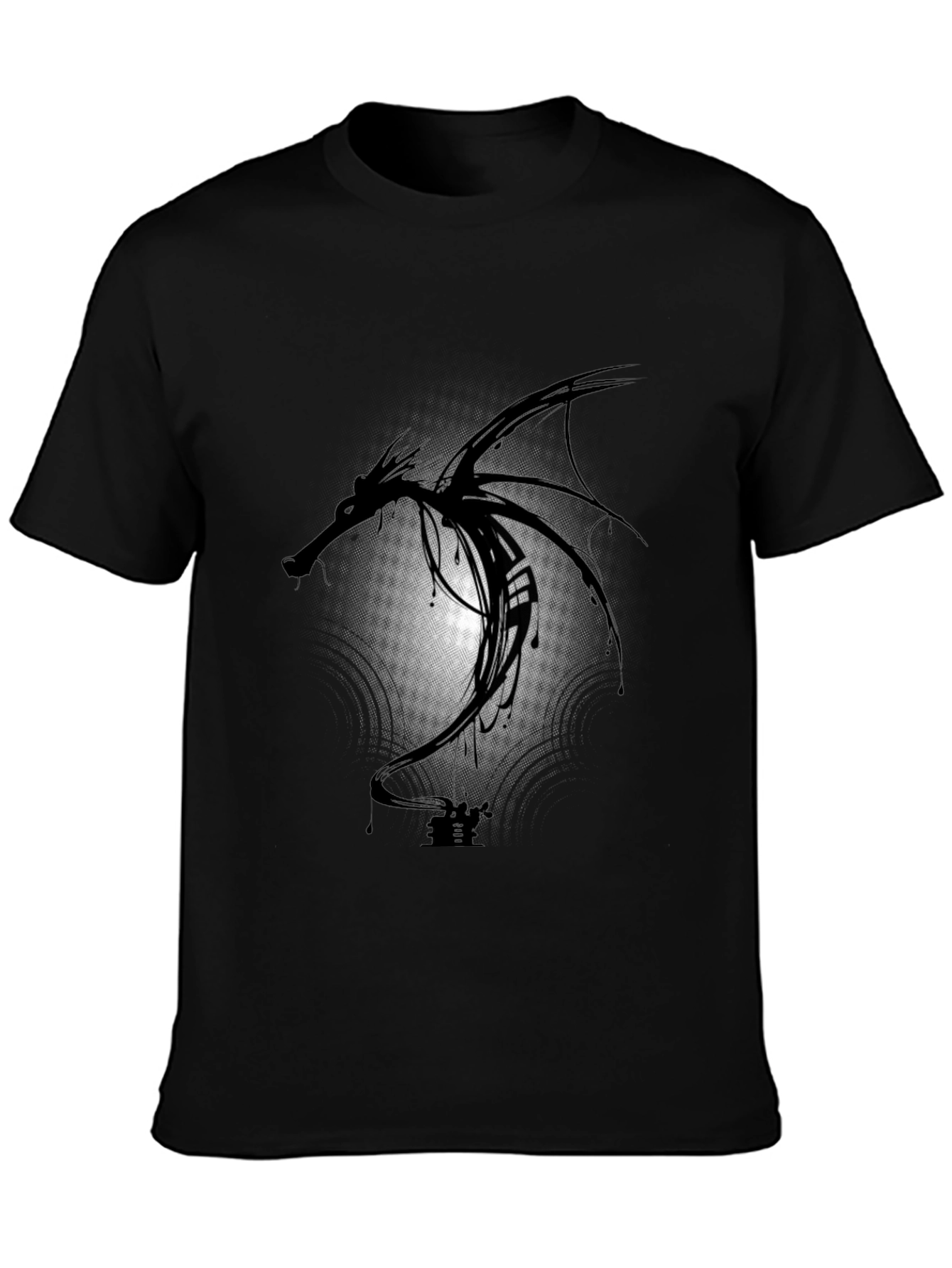 Dragon Graphic Black Tee - Modern Style