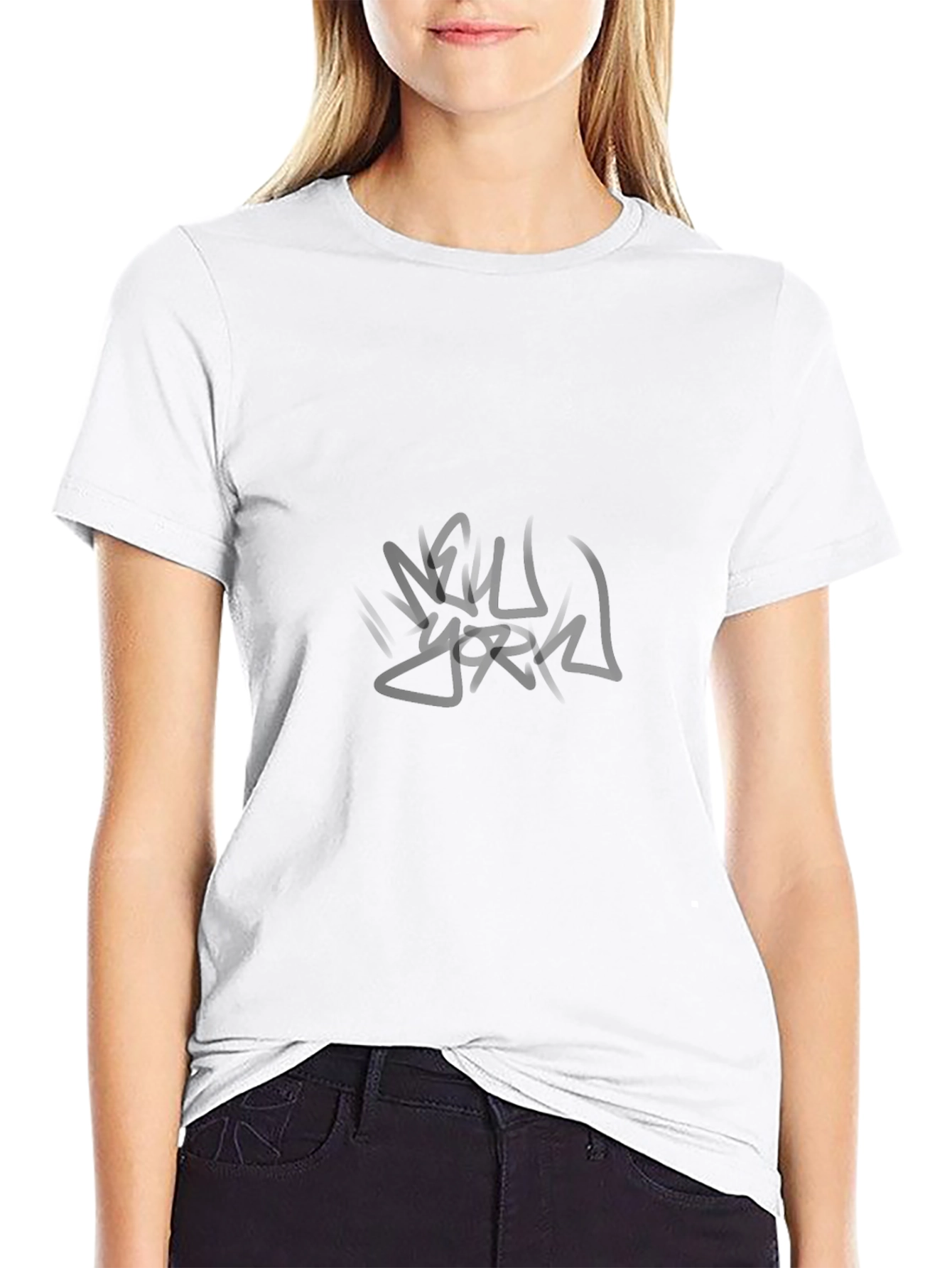 Modern Black Graphic Tee