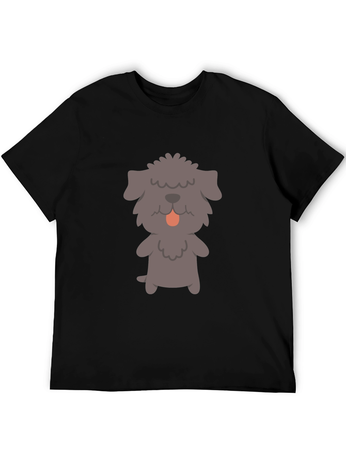 Dog Graphic T-Shirt - Black Cotton Tee