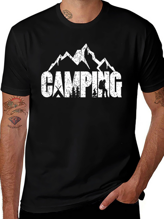 Camping Adventure T-Shirt - Black