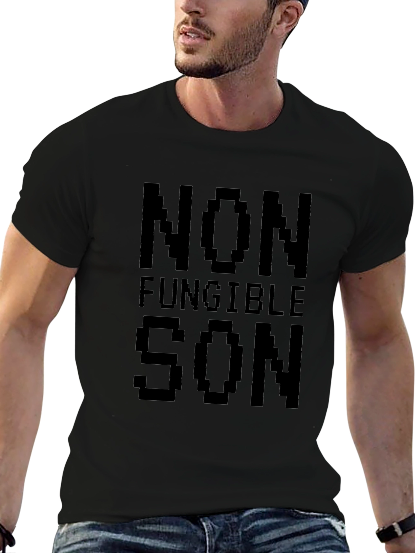 Non Fungible Son Black Graphic Tee