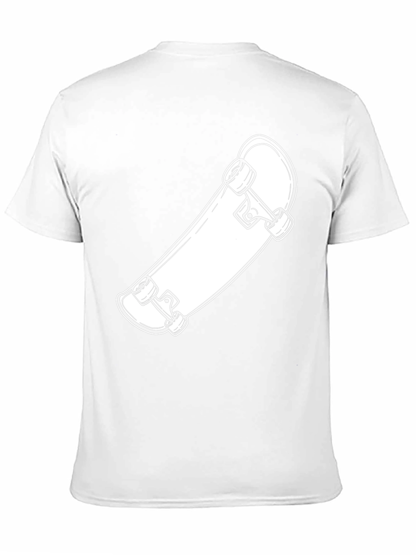 Skateboard Graphic Tee - Black Cotton Casual Wear
