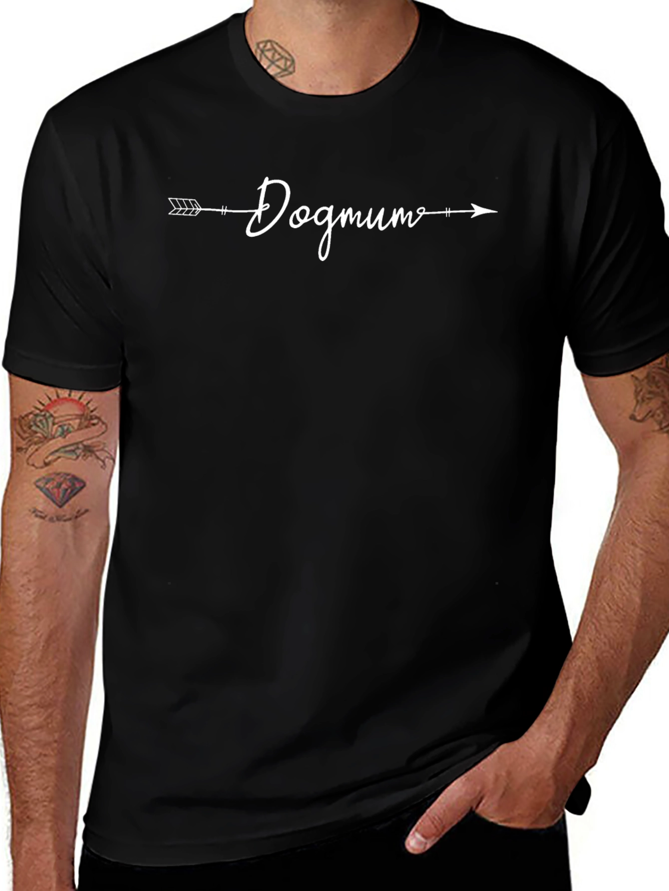 Dogmum Arrow Graphic T-Shirt - Trendy Casual Tee