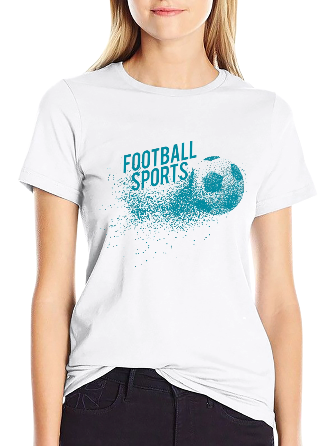 Football Sports Graphic Tee - Black