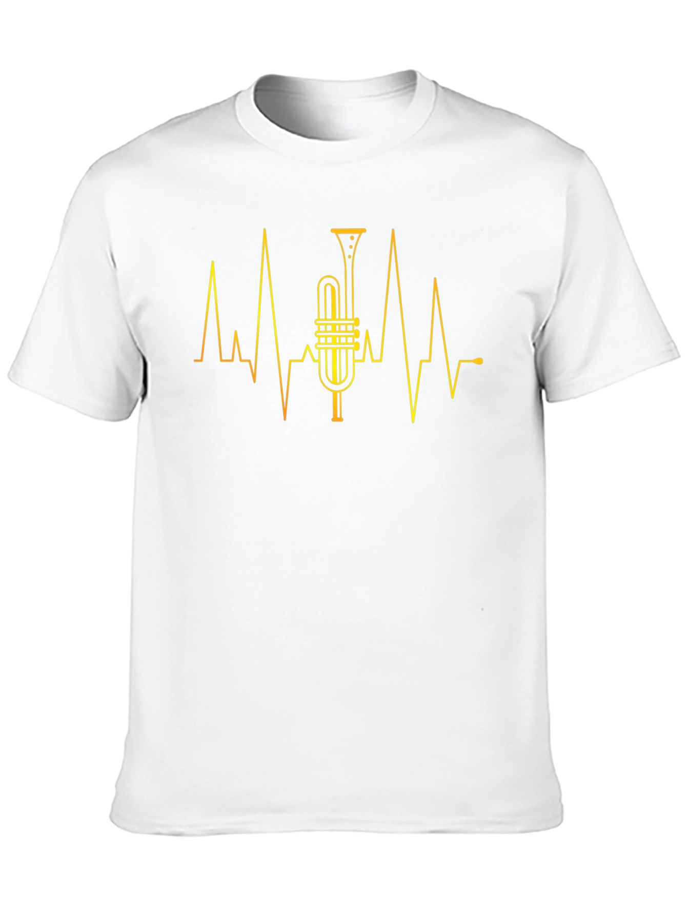 Trumpet Heartbeat Graphic Tee - Music Lovers Shirt