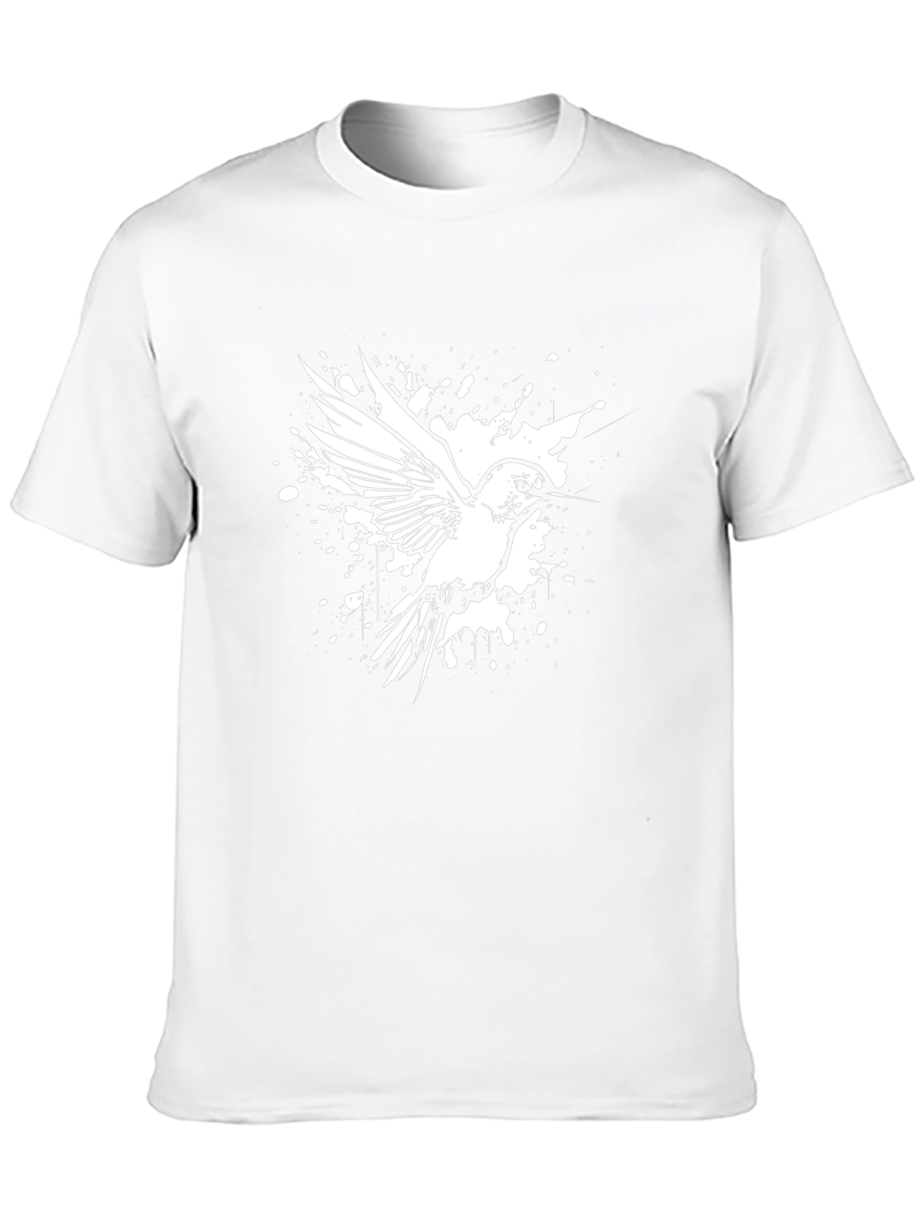Hummingbird Splatter Graphic Tee - Black