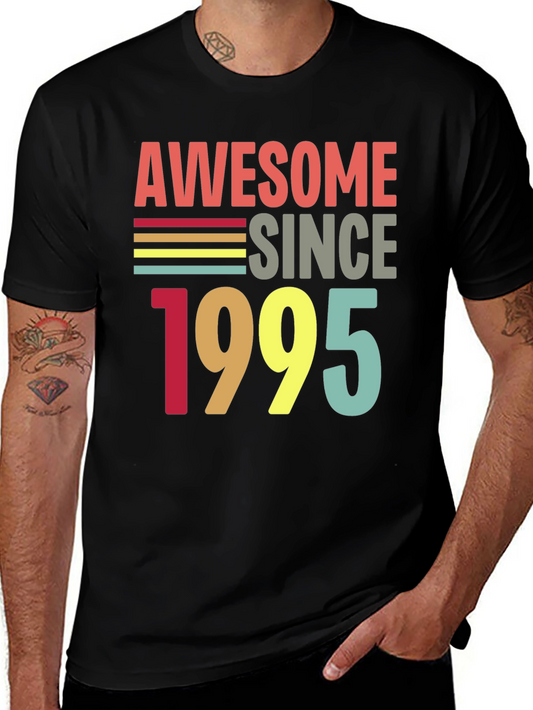 Awesome Since 1995 Black Graphic T-Shirt