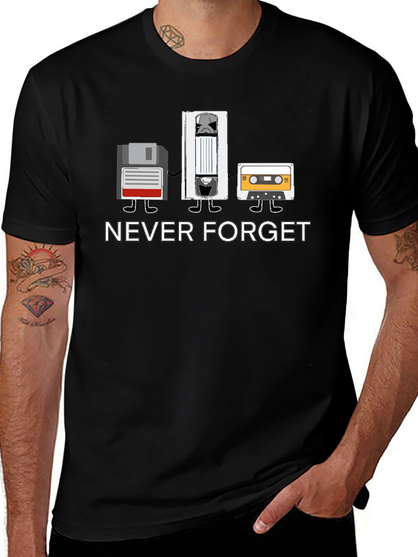 Retro Media T-Shirt - Never Forget Tech